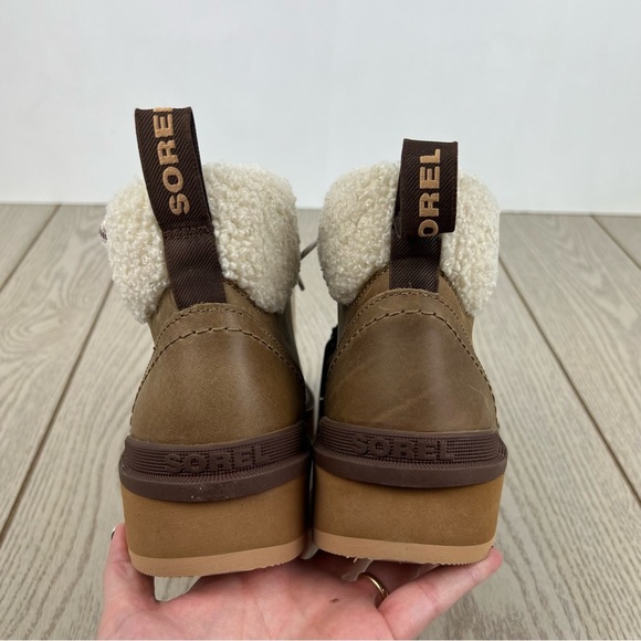 Sorel Women's Hi-Line Hiker Cozy Boots US9 Umber, Tawny Buff $185 Faux Shearling - Picture 7 of 10